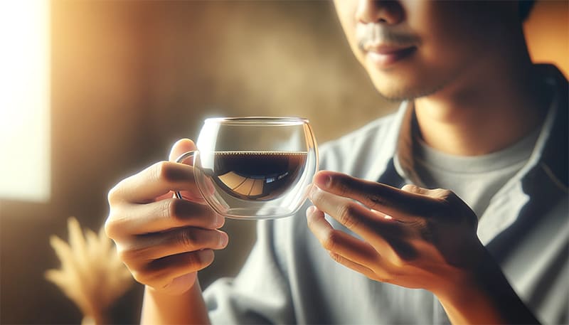 Coffee-in-a-Double-Walled-Glass-Cup