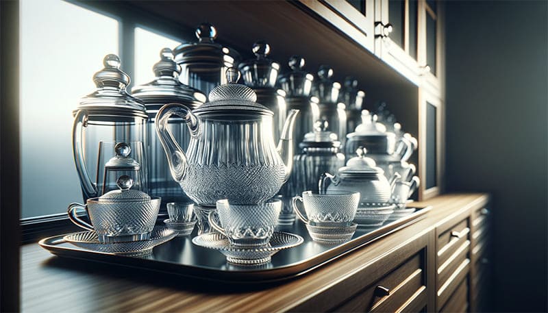 Elegantly-Stored-Glass-Tea-Set