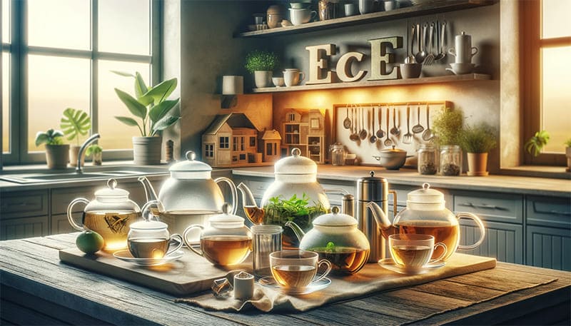 Eco-Friendly-Glass-Teasets-Kitchen-Display