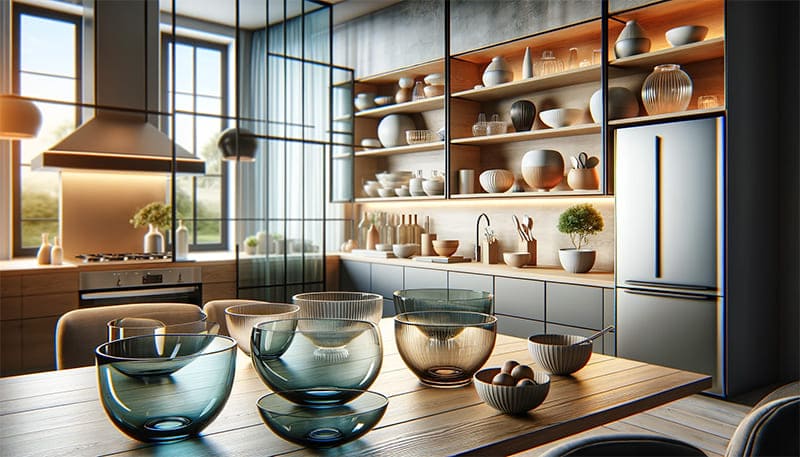 Modern-Kitchen-Collection-of-Glass-Bowls