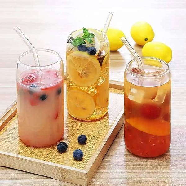 Classic Can-Shaped Glass Cups