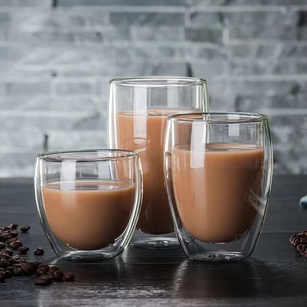 Double Wall Insulated Glass Coffee Cups