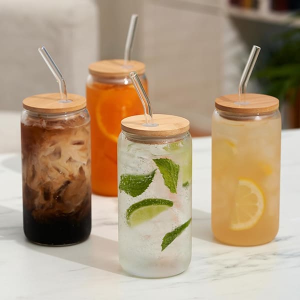 Glass Iced Coffee & Smoothie Jar